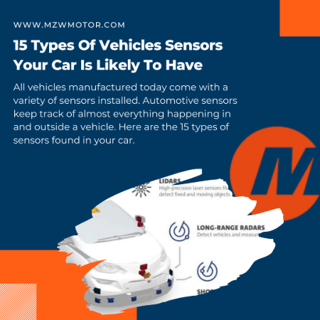 15种类型的汽车传感器您的车辆可能有